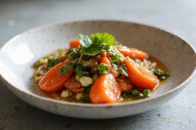 Imagen de plato con recetas saludables